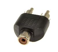 kenable Phono Splitter Joiner Adapter Twin RCA Plugs to RCA Phono Socket