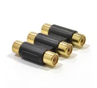 kenable Phono RCA Coupler Triple Socket to Triple Socket for Audio and Video