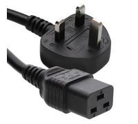 Kenable Power Cable For Ups Server Uk Plug (13A Fused) To C19 1.50mm Lead 2M Black