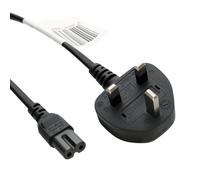 kenable Figure 8 Power Cable UK Plug to C7 Lead Low Smoke Zero Halogen LSZH 2m