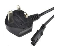 Kenable Power Cable Uk Plug (3A Fused) To C7 (Figure 8) 0.75mm Lead 0.5M Black