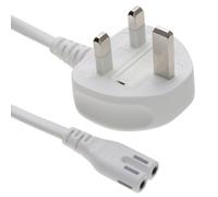 Kenable Power Cable Uk Plug (3A Fused) To C7 (Figure 8) 0.75mm Lead 5M White