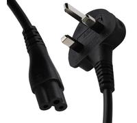 kenable Power Cord UK Plug to C5 Clover Leaf CloverLeaf Lead 2m Cable Black [2 metres]