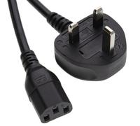 kenable Power Cable UK Plug to IEC C13 Kettle Lead 5A Fused 0.75mm² 240V Mains Cord for PC Monitor Printer 1.5m Black
