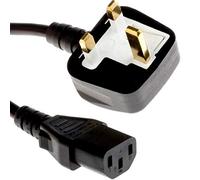 kenable Power Cord UK Plug to IEC 10A 1.00mm2 Cable PC Mains Lead C13 2m [2 metres]