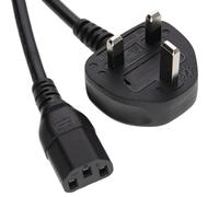 kenable Power Cord UK Plug to IEC C13 Cable Kettle Lead for PC Monitor Laptop Charger 0.75mm² 5 Black 1m