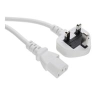 Kenable Power Cord Uk Plug To Iec Cable (Pc Mains Lead) 1.00mm2 C13 5M White