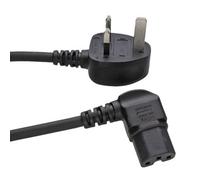 Kenable Power Cord Uk Plug To Right Angle C15 Hot Iec 3G 1.0mm2 Cable H05Rn-F 2M