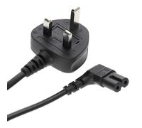 kenable Power Cord UK Plug to Right Angle Figure 8 Fig of 8 Lead Cable C7 3m