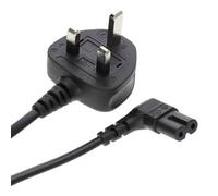 Kenable Power Cord Uk Plug To Right Angle Figure 8 Fig Of 8 Lead Cable C7 0.5M