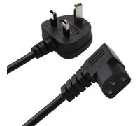 Kenable Power Cord Uk Plug To Right Angle Iec C13 Cable (Kettle Lead) 15M