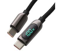 Kenable Power Display Usb-C To Usb-C Plug 100W (Upto 20V 5A) Charger Cable 22Awg Lead 1M