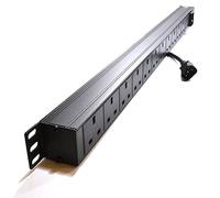 kenable Power Distribution C14 Plug to UK 12 Way 19 inch Vertical Rack Mains PDU 1.8m [1.8 metres]
