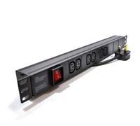 Kenable Power Distribution Unit 6 Way C13 Iec 19 Inch Horizontal Pdu To Uk Plug