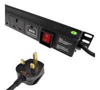 kenable Power Distribution Unit PDU 10 Way Surge Protected VERTICAL Rack Mount