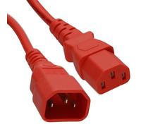 kenable Power Extension Cable IEC C14 Male to C13 Female Lead for UPS PDU Server Computer Monitor 2m Red