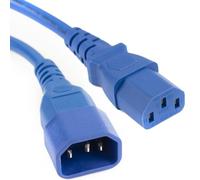 kenable Power Extension Cable IEC C14 Male to C13 Female Lead for UPS PDU Server Computer Monitor Printer 10A 250V 5m Blue