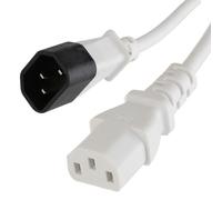 kenable Power Extension Cable IEC Male to Female UPS Lead C14 to C13 Kettle Lead 2m White