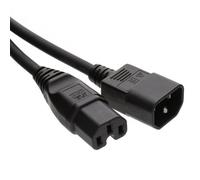 kenable Power Extension Cable IEC C14 Male to C15 Female Hot Condition UPS Lead for Network Switches PDU 0.5m Black