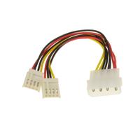 kenable Power Splitter Cable 4 pin Molex to 2 x 4 pin Floppy Plugs