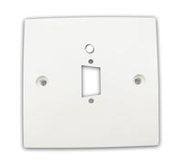 kenable Pre-Drilled Wall Faceplate for SVGA VGA & 3.5mm Audio Panel Mounts Single Gang White 85x85mm