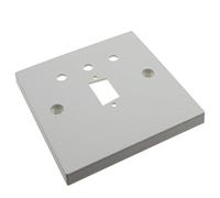 kenable Pre-Drilled Wall Faceplate for SVGA VGA & 3X Phono RCA Audio Video Panel Mounts - White Single Gang 85mm