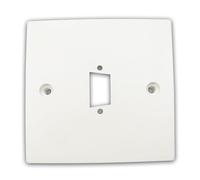 kenable Pre-Drilled Wall Faceplate for SVGA VGA Panel Mount Stub Single Gang 85mm White