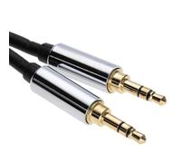 kenable PRO BLACK 3.5mm Jack Male to Male Stereo Audio Cable Lead GOLD 2m