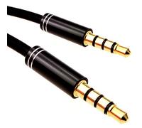 kenable PRO 4 Pole 3.5mm Jack Male Audio Cable TPE RUBBER Lead GOLD 1m [1 metres]