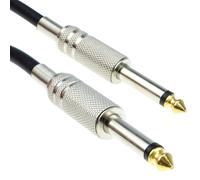 kenable PRO 6.35mm Guitar Lead Cable Gold Plated Metal Connectors Low Noise Shielded Mono Jack to Jack for Electric Guitar Bass Amp Keyboard Mixer 5m Black
