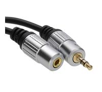 kenable Pro Audio Metal 3.5mm Jack Stereo Headphone Extension Cable Gold 3m [3 metres]