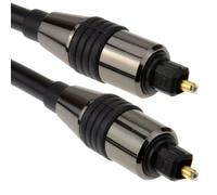 kenable PRO Chrome TOS Link Optical Digital Audio Cable 6mm TOSLink SPDIF Lead Black 3m