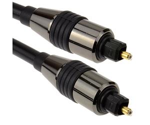 kenable PRO Chrome TOS Link TOSLink Optical Digital Audio Cable 6mm Lead 3m [3 metres]