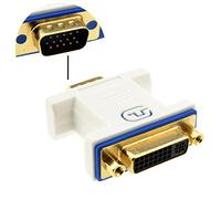 kenable PRO DVI 24+5 Socket to VGA Plug 15 pin Video Adapter Converter White