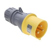 kenable PRO Industrial Rewireable Power Plug 110V 32A Yellow IP44 2P+E Cable Mount for Construction Sites Workshops Heavy Duty Equipment - Durable Safe Connection