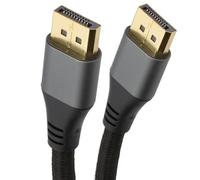 Kenable Pro Metal Displayport Male Plug To Plug Video Cable Gold 4K 60Hz Braided 2M
