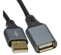 kenable PRO Metal USB 2.0 24AWG High Speed Cable EXTENSION Lead A Plug to Socket 3m