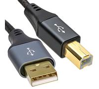 kenable PRO Metal USB 2.0 24AWG Printer Cable Lead A Plug to B Male Braided 3m