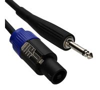 kenable PRO PA Speaker Lead Locking SPK to 6.35mm 1/4 Jack Low Loss 7mm2 Cable 3m [3 metres]