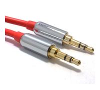 kenable PRO RED 3.5mm Jack Male to Male Stereo Audio Cable Lead GOLD 0.5m