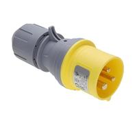 kenable PRO Rewireable Industrial Site Power Plug 110V 16A Yellow IP44 2P+E Cable Mount Connector for Workshop Construction and Outdoor Use