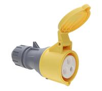 kenable PRO Rewireable Industrial Site Power Socket 110V 32A Yellow IP44 2P+E for Construction Workshop Outdoor Environments Robust Weather-Resistant