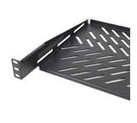 kenable Pro Vented Cantilever Shelf 1U 300mm Deep Black for 19 inch Data Cabinet
