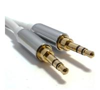 kenable PRO WHITE 3.5mm Jack Male to Male Stereo Audio Cable Lead GOLD 0.5m