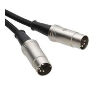 kenable Professional MIDI Cable 5 Pin DIN Fully Wired Braided Shielded TPE Jacket for Keyboards Audio Equipment 2m Black