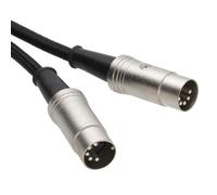 kenable Professional MIDI Cable 5 Pin DIN Fully Wired Braided Shielded Audio Lead for Keyboards Synthesizers Sound Modules 5m Black