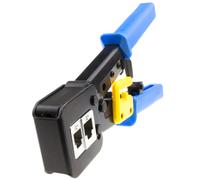 kenable Professional RJ45 Ratchet EZ Crimper for Through Cat5e/6 - 8-pin RJ45/RJ11/RJ12, Built-in Cutter & Stripper | Code 10393