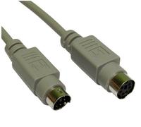 kenable PS2 Mouse Keyboard Extension Cable 6 Pin Mini DIN Male to Female Shielded Connector Grey 2m