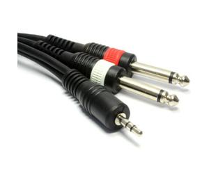 Kenable Pulse 0.3M Shielded 3.5mm To 2X 6.35mm Audio Cable