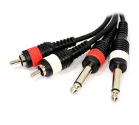 kenable PULSE 2 x 6.35mm MONO Plugs to RCA Phono Plugs OFC Cable 5m